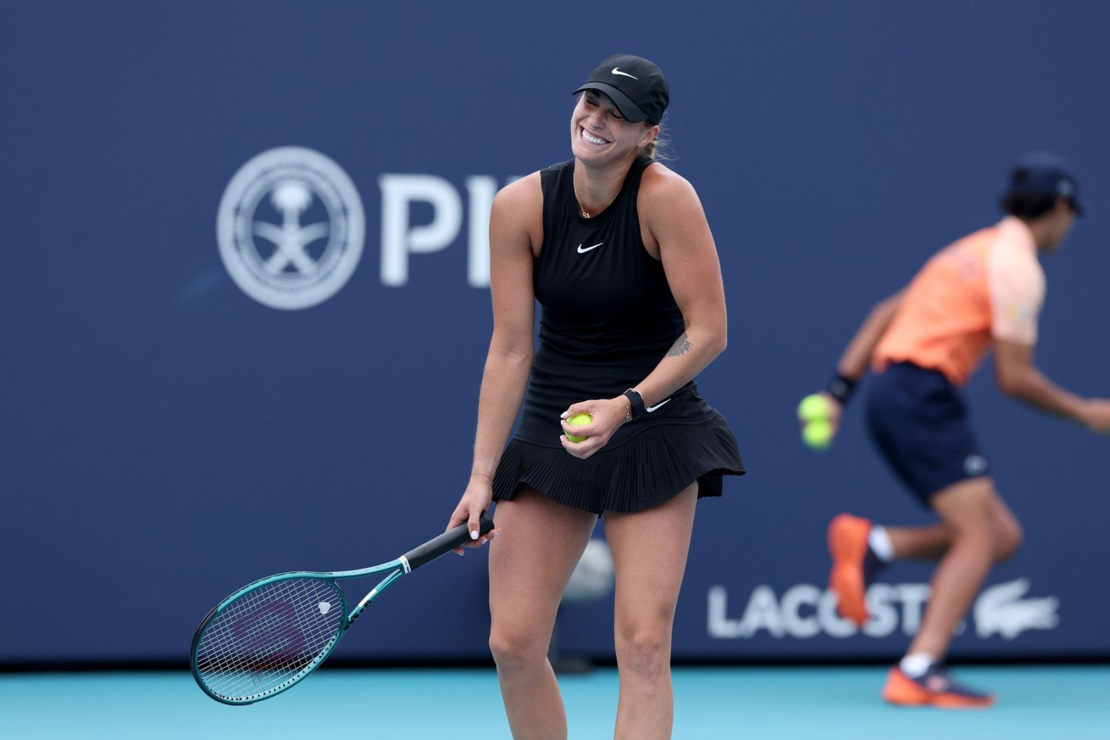 March 22, 2024, Miami Gardens, Florida, United States Of America: MIAMI GARDENS, FLORIDA - MARCH 22: Aryna Sabalenka of Belarus defeats Paula Badosa of Spain in the second round on Day 7 of the Miami Open Presented by Itau at Hard Rock Stadium on March 22, 2024 in Miami Gardens, Florida ...People:  Aryna Sabalenka,Image: 858912378, License: Rights-managed, Restrictions: , Model Release: no, Credit line: SMG / Zuma Press / Profimedia
