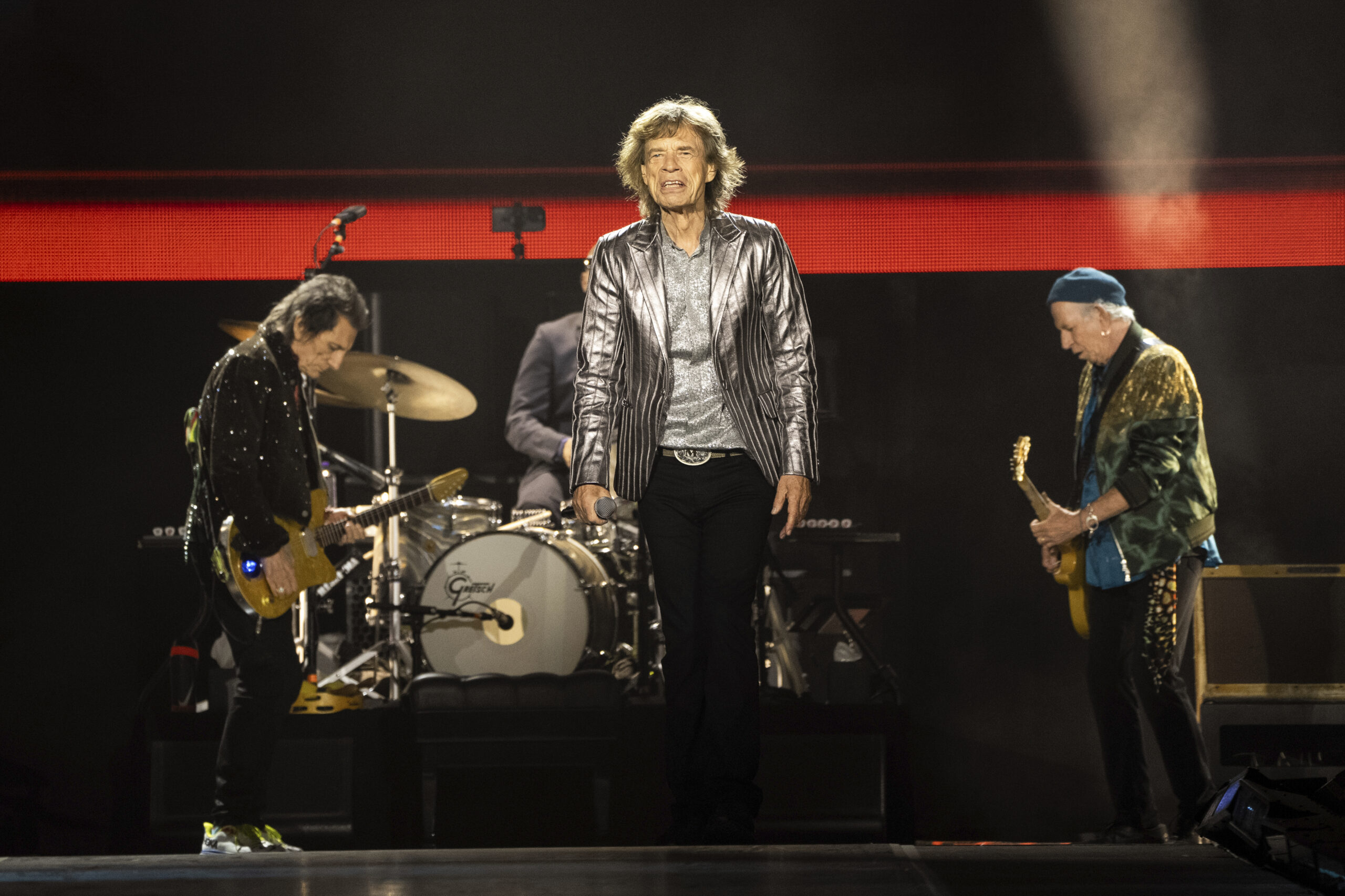 Mick Jagger of the Rolling Stones performs during the first night of the US leg of their "Hackney Diamonds" tour on Sunday, April 28, 2024, in Houston. (Photo by Amy Harris/Invision/AP)