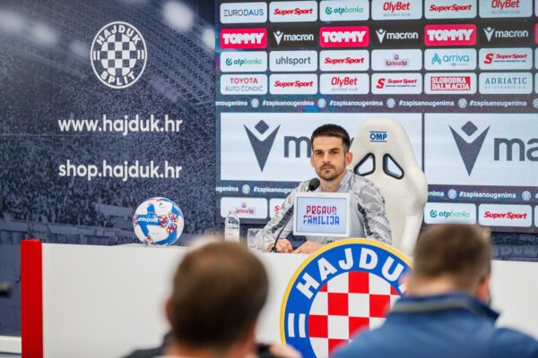 26.04.2024., Split - Pressica Jurice Ivankovica uoci sutrasnje utakmice izmedju Hajduka i Rudesa. Photo: Zvonimir Barisin/PIXSELL