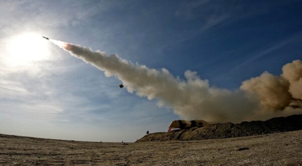 January 19, 2024, Undisclosed, Persian Gulf, Iran: A missile being launched during a military drill at an undisclosed location in the Persian Gulf, southern Iran.,Image: 838822108, License: Rights-managed, Restrictions: , Model Release: no, Credit line: Iranian Army Office / Zuma Press / Profimedia