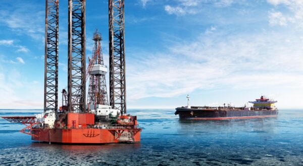 Oil Rig and tanker on offshore area at winter.,Image: 260451534, License: Royalty-free, Restrictions: , Model Release: no, Credit line: Dariusz Kuzminski / Alamy / Alamy / Profimedia