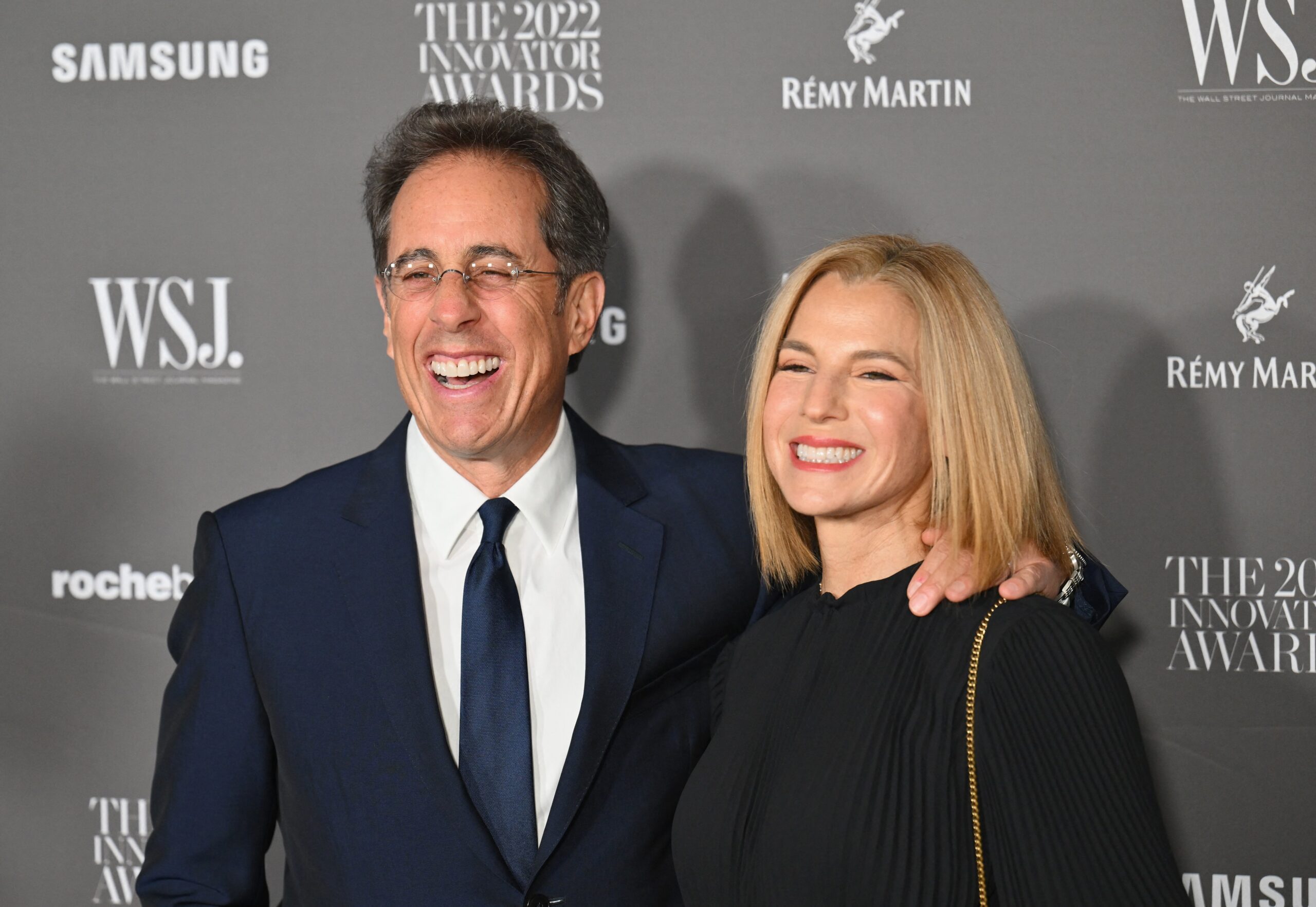 US actor Jerry Seinfeld (L) and Jessica Seinfeld arrive for the Wall Street Journal Magazine 2022 Innovator awards at the Museum of Modern Art (MoMA) in New York City on November 2, 2022.,Image: 735022067, License: Rights-managed, Restrictions: , Model Release: no, Credit line: ANGELA WEISS / AFP / Profimedia