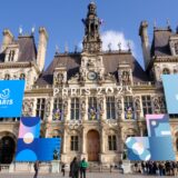 The Olympic and Paralympic symbols are on display at Paris City Hall. The 2024 Summer Olympics will be held in Paris from July 26 to August 11, 2024. in Paris, France on March 8, 2024.,Image: 855247157, License: Rights-managed, Restrictions: , Model Release: no, Credit line: Hubert Psaila Marie/ABACA / Abaca Press / Profimedia