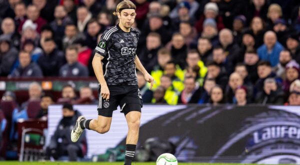 Ajax defender Borna Sosa during the UEFA Europa Conference League, Round of 16, 2nd leg football match between Aston Villa and Ajax on 14 March 2024 at Villa Park in Birmingham, England - Photo Manjit Narotra / ProSportsImages / DPPI,Image: 857017635, License: Rights-managed, Restrictions: Hungary Out UK Out, Model Release: no, Credit line: Manjit Narotra / AFP / Profimedia