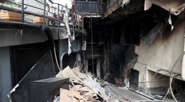 ISTANBUL, TURKIYE- APRIL 02: A view following the outbreak of a fire at a nightclub in the basement of a 16-story building in Besiktas district of Istanbul, Turkiye on April 02, 2024. Death toll rises to 29 in the fire, says provincial governorship. Fire brigades and emergency teams were dispatched to the scene of the fire. The cause of the fire remains under investigation. Islam Yakut / Anadolu,Image: 861793467, License: Rights-managed, Restrictions: , Model Release: no, Credit line: Islam Yakut / AFP / Profimedia