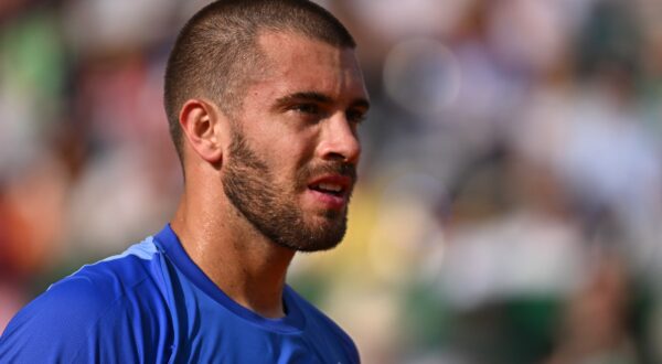 Borna Coric (CRO) during his first round match at the Monaco Rolex Masters in Monte Carlo, on April, 7, 2024.,Image: 863240659, License: Rights-managed, Restrictions: , Model Release: no, Credit line: Dubreuil Corinne/ABACA / Abaca Press / Profimedia