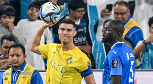 ABU DHABI, UNITED ARAB EMIRATES - APRIL 8: Cristiano Ronaldo of Al Nassr during the Saudi Super Cup Semi-Final match between Al Hilal and Al Nassr at Mohamed Bin Zayed Stadium in Abu Dhabi, United Arab Emirates on April 08, 2024. Waleed Zein / Anadolu,Image: 863455944, License: Rights-managed, Restrictions: , Model Release: no, Credit line: Waleed Zein / AFP / Profimedia