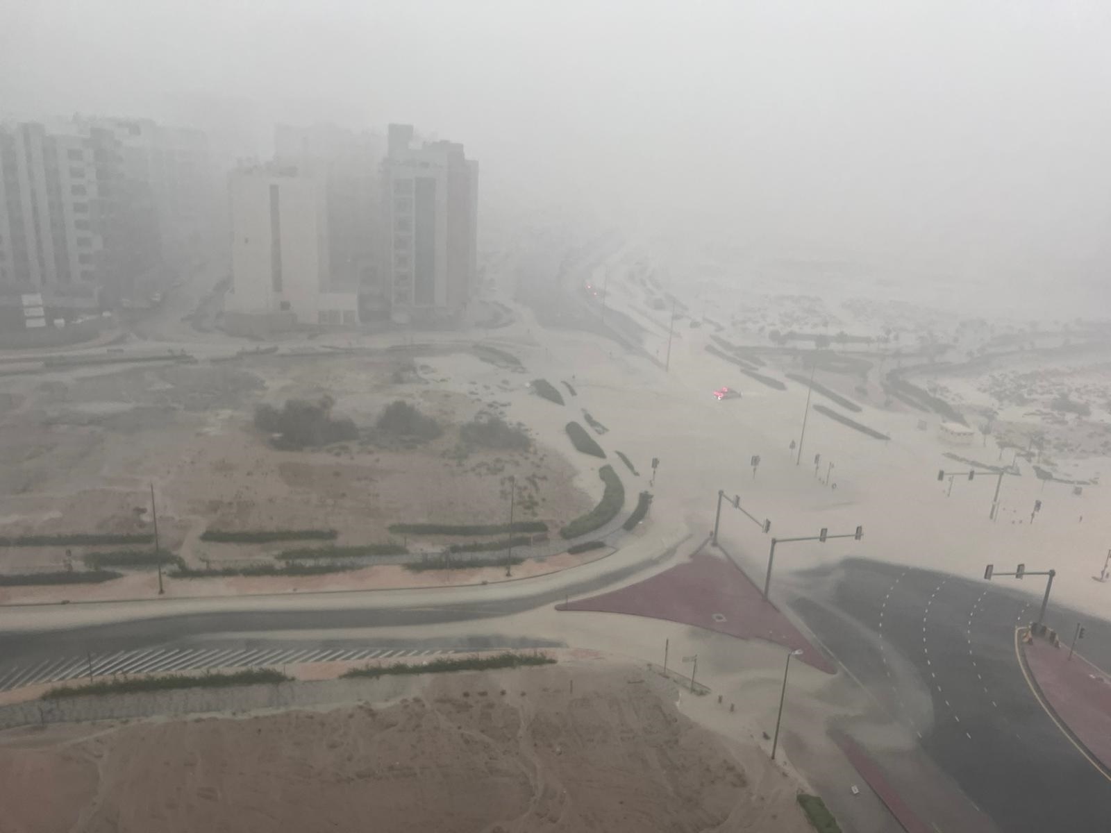 Dubai, UNITED ARAB EMIRATES  - Dubai Weather: Dubai is on high alert as storms continue to rage out in the Emirates as rains, strong winds, thunder, lightning, and hail batter the city. 

The city’s residents are also advised to avoid beaches, steer clear of sailing activities, and stay away from flood-prone areas and valleys.

BACKGRID UK 16 APRIL 2024,Image: 865345003, License: Rights-managed, Restrictions: , Model Release: no, Pictured: Dubai Storm, Credit line: Jules Annan / BACKGRID / Backgrid UK / Profimedia