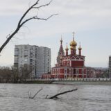 RUSSIA, KURGAN - APRIL 18, 2024: A view of flooded houses and the Epiphany Cathedral. The overflown Tobol River has caused the flooding of 2,090 residential and 3,380 country houses in the Kurgan Region. The authorities are urging the local population to evacuate, including the residents of the region's capital of Kurgan. Donat Sorokin/TASS,Image: 865897998, License: Rights-managed, Restrictions: , Model Release: no, Credit line: Donat Sorokin / TASS / Profimedia