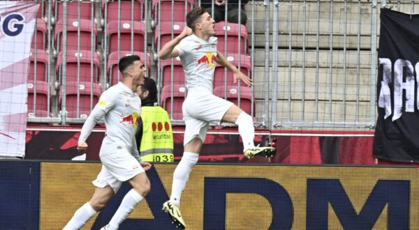 SALZBURG, AUSTRIA - APRIL 21: Luka Sucic of Salzburg celebrates after scoring a goal during the Admiral Bundesliga match between FC Red Bull Salzburg and SK Austria Klagenfurt at Red Bull Arena on April 21, 2024 in Salzburg, Austria. 240421_SEPA_26_007 - 20240421_PD7477,Image: 866739204, License: Rights-managed, Restrictions: AUSTRIA OUT, GERMANY OUT, SWITZERLAND OUT, UK OUT
SOUTH TYROL OUT, Model Release: no, Credit line: Hans Peter Lottermoser / AFP / Profimedia