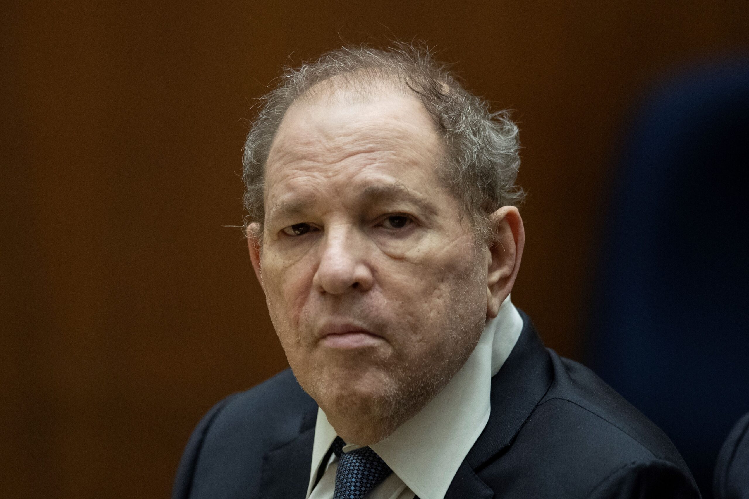 (FILES) Former film producer Harvey Weinstein appears in court at the Clara Shortridge Foltz Criminal Justice Center in Los Angeles, California, on October 4, 2022.  New York's highest court on April 25, 2024, overturned Hollywood producer Weinstein's 2020 conviction on sex crime charges and ordered a new trial. In their decision, judges cited errors in the way the trial had been conducted, including admitting the testimony of women who were not part of the charges against him. "Order reversed and a new trial ordered," the judges wrote.,Image: 867836165, License: Rights-managed, Restrictions: , Model Release: no, Credit line: ETIENNE LAURENT / AFP / Profimedia