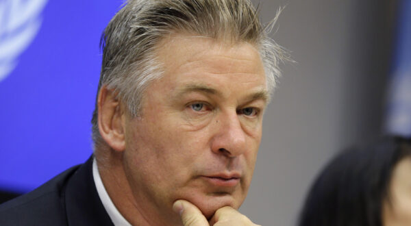 FILE - Actor Alec Baldwin attends a news conference at United Nations headquarters on Sept. 21, 2015. Baldwin said in an ABC interview that he didn't pull the trigger while on a New Mexico film set when the gun went off, killing a cinematographer in October 2021. He says he partially pulled back the hammer of the revolver, and it fired when he let go. (AP Photo/Seth Wenig, File)