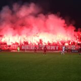 13.11.2023  Mostar: FK Velez je nakon tri godine uspio pobijediti gradskog rivala HSK Zrinjski u derbiju odigranom na stadionu "Rodjeni"  Photo: Denis Kapetanovic/PIXSELL