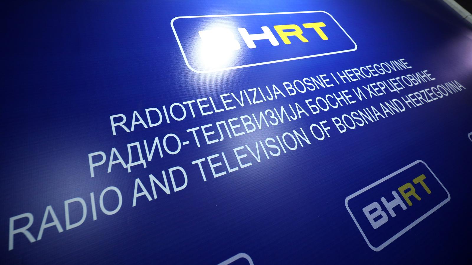 28.03.2022., Sarajevo, Bosna i Hercegovina - Zgrada i logo Radiotelevizije Bosne i Hercegovine (BHRT).
  Photo: Armin Durgut/PIXSELL