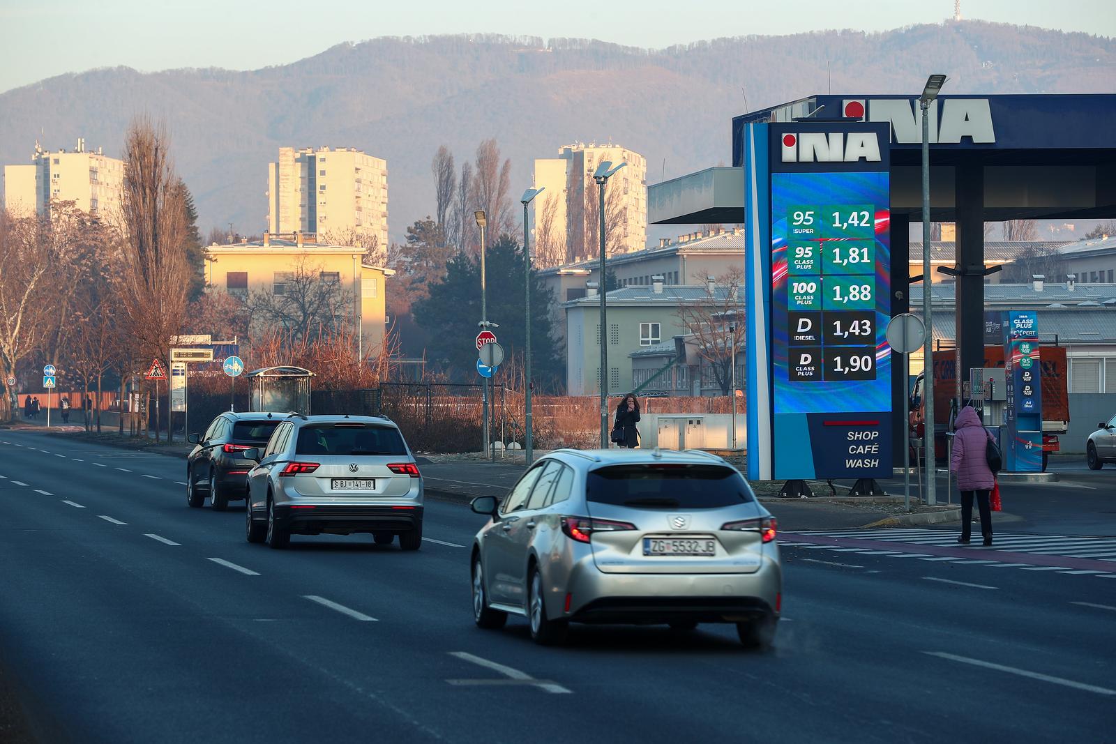 30.01.2024., Zagreb - Nove cijene goriva na benzinskim postajama u Hrvatskoj. Photo: Matija Habljak/PIXSELL