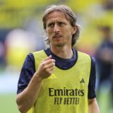 May 19, 2024, Villarreal, Castellon, SPAIN: Luka Modric of Real Madrid warms up during the Spanish league, La Liga EA Sports, football match played between Villarreal CF and Real Madrid CF at La Ceramica stadium on May 19, 2024, in Valencia, Spain.,Image: 874545437, License: Rights-managed, Restrictions: , Model Release: no, Credit line: Ivan Terron / Zuma Press / Profimedia