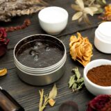 Aromatic botanical cosmetics. Dried herbs flowers mixture,  aromatic homemade scrub paste made from coffee grounds and oils. Holistic herbal DIY skincare beauty hack.,Image: 528431815, License: Royalty-free, Restrictions: , Model Release: no, Credit line: Arturs Budkevics / Panthermedia / Profimedia