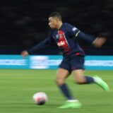 Paris Saint-Germain's French forward #07 Kylian Mbappe controls the ball during the French Cup (Coupe de France) quarter-final football match between Paris Saint-Germain (PSG) and OGC Nice at the Parc des Princes stadium, in Paris, on March 13, 2024.,Image: 856634955, License: Rights-managed, Restrictions: , Model Release: no, Credit line: FRANCK FIFE / AFP / Profimedia