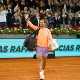 Rafael Nadal (ESP), APRIL 30, 2024 - Tennis : Rafael Nadal responds to cheers at the goodbye ceremony after the lossing singles round of 16 match against Jiri Lehecka on the ATP tour Masters 1000 