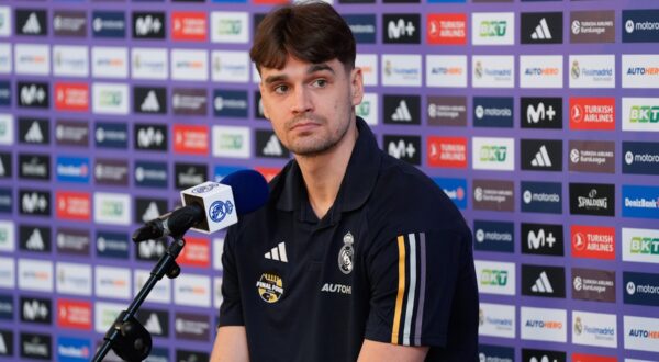 May 21, 2024, Valdebebas, Madrid, SPAIN: Mario Hezonja of Real Madrid attends during the Real Madrid Baloncesto Media Day ahead the Turkish Airlines EuroLeague, Final Four, at Ciudad Deportiva Real Madrid on May 21, 2024, in Valdebebas, Madrid, Spain.,Image: 875134114, License: Rights-managed, Restrictions: , Model Release: no, Credit line: Oscar J. Barroso / Zuma Press / Profimedia