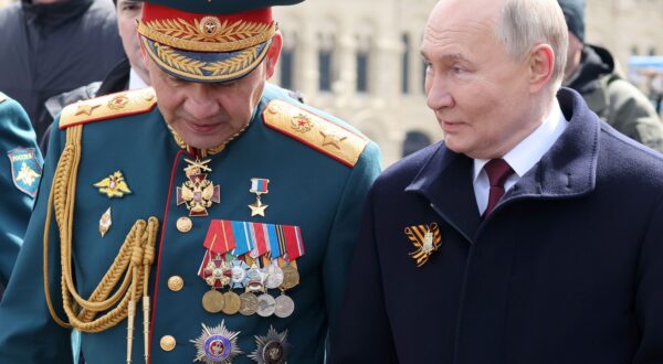 epa11335996 (FILE) - Russian President Vladimir Putin (R) with Defence Minister Sergei Shoigu (L) walk after a military parade on Victory Day, which marks the 79th anniversary of the victory over Nazi Germany in World War Two, in Red Square in Moscow, Russia, 09 May 2024 (reissued 12 May 2024). Shoigu is to be appointed Secretary of the Security Council of the Russian Federation, according to a decree signed by Russian President Putin, the Kremlin press service announced on 12 May 2024. Putin presented the Federation Council for consultations with the candidacy of Andrei Removich Belousov for the post of Minister of Defense and Sergei Lavrov for the post of head of the Ministry of Foreign Affairs, Russia's upper house of parliament said on telegram. The Federation Council is expected to meet on 14 May 2024 to hold consultations on the president's nominations. The reshuffle came as Putin started his fifth presidential term.  EPA/MIKHAEL KLIMENTYEV / SPUTNIK / KREMLIN POOL MANDATORY CREDIT